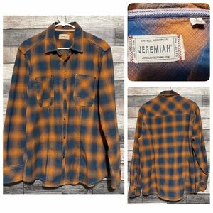 Jeremiah Flannel Pearl Snap Shirt Men’s L Plaid Western Button Up